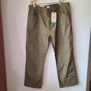 Prana Mens 40x28 Peat Green Bridger Jean Pant‎ 5 Pocket Outdoor Straight Hiking